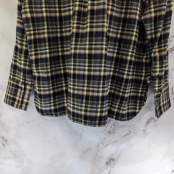 Everlane Shirt Womens Brown Flannel Boxy Plaid Button Up Pockets - Picture 10 of 15